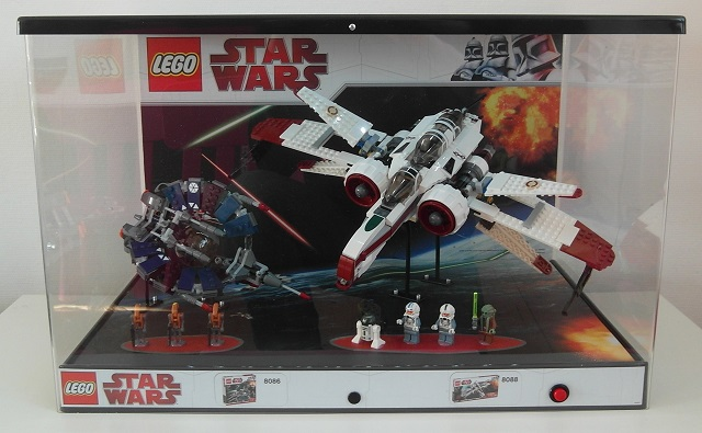 Display Assembled Set, Large Plastic Case for Star Wars Clone Wars with Light and Sound (shows 8086 and 8088)