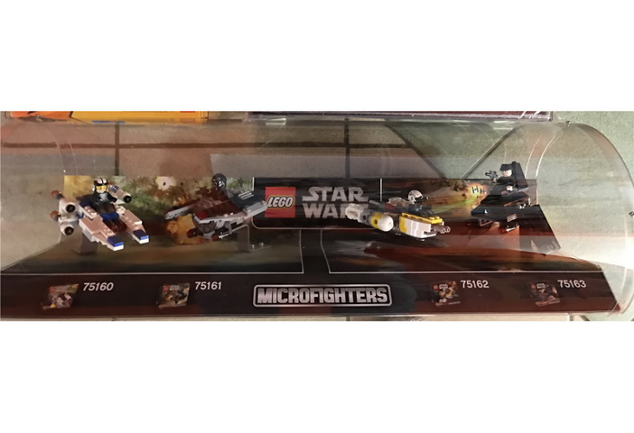 Display Assembled Set, Star Wars Sets 75160, 75161, 75162 and 75163 in Plastic Case