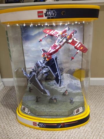 Display Assembled Set, Large Plastic Case for Star Wars Old Republic with Light (shows 9497 and 9500)