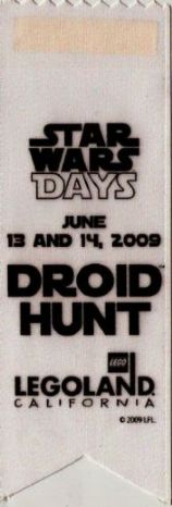 Ribbon, LEGO Star Wars Days LEGOLAND California DROID HUNT 2009