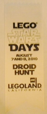 Ribbon, LEGO Star Wars Days LEGOLAND California DROID HUNT 2010