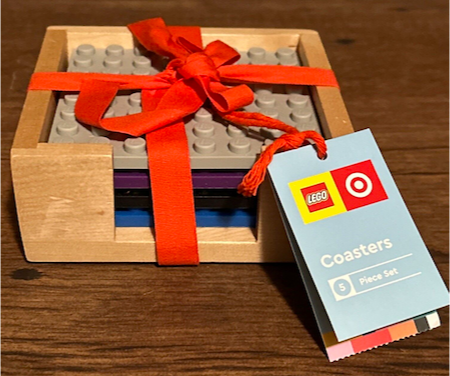 Coaster Set, Target Exclusive Coasters, Set of 4 (Light Bluish Gray, Dark Purple, Black, Blue)