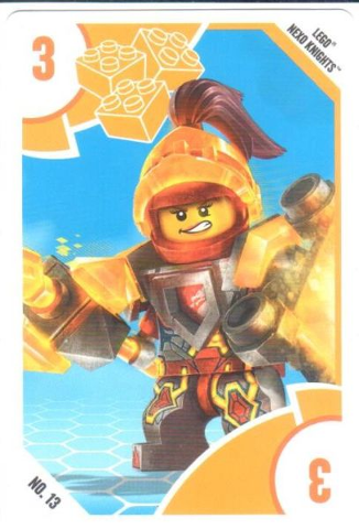 Toys "R" Us Trading Card Various Themes - No. 13 - NEXO KNIGHTS - 3 Macy