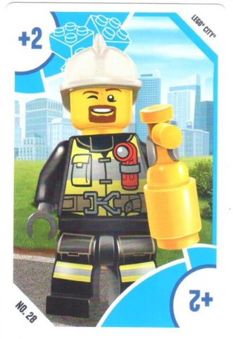 Toys "R" Us Trading Card Various Themes - No. 28 - City - +2 Feuerwehrmann / Fireman