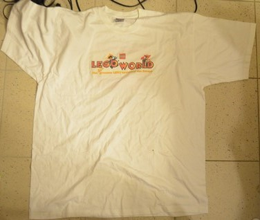 T-Shirt, Lego World Logo on Front, Lego Play On Logo on Back