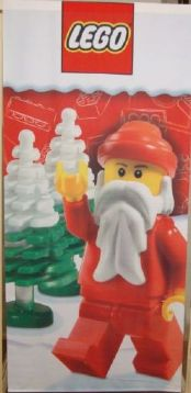 Display Flag Cloth, Santa with Trees