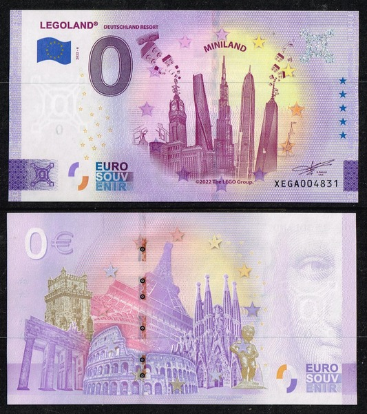Banknote, 0 Euro LEGOLAND Deutschland Resort - Miniland Pattern (2022 Edition)