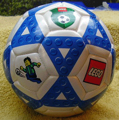 Ball, Inflatable Soccer Ball, Mini - Blue Triangles Pattern