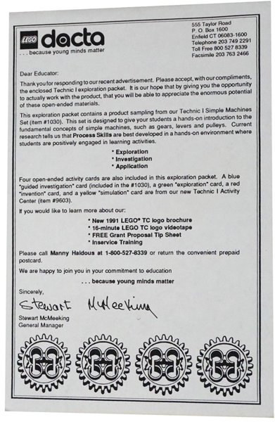 Technic I Exploration Packet Letter
