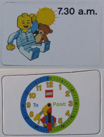 Flash Card, Cardboard, Time Teacher, Boy 7.30 a.m.