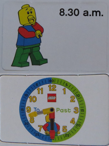 Flash Card, Cardboard, Time Teacher, Boy 8.30 a.m.