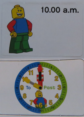 Flash Card, Cardboard, Time Teacher, Boy 10.00 a.m.