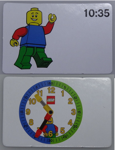 Flash Card, Cardboard, Time Teacher, Boy 10:35