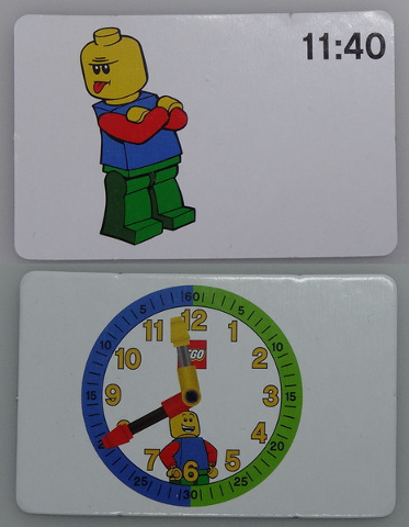 Flash Card, Cardboard, Time Teacher, Boy 11:40