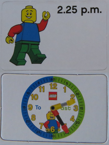 Flash Card, Cardboard, Time Teacher, Boy 2.25 p.m.