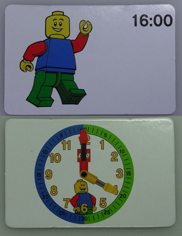Flash Card, Cardboard, Time Teacher, Boy 16:00