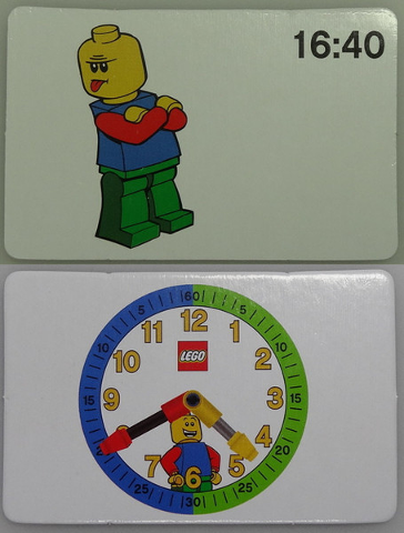Flash Card, Cardboard, Time Teacher, Boy 16:40