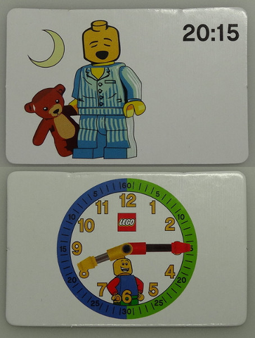 Flash Card, Cardboard, Time Teacher, Boy 20:15