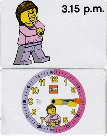 Flash Card, Cardboard, Time Teacher, Girl 3.15 p.m.