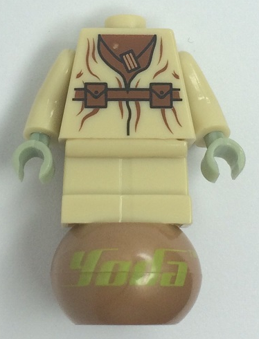 Bead, Minifigure Style Assembly with SW Yoda Pattern