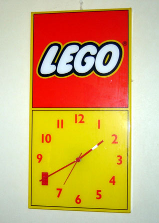 Wall Clock, LEGO Logo Yellow