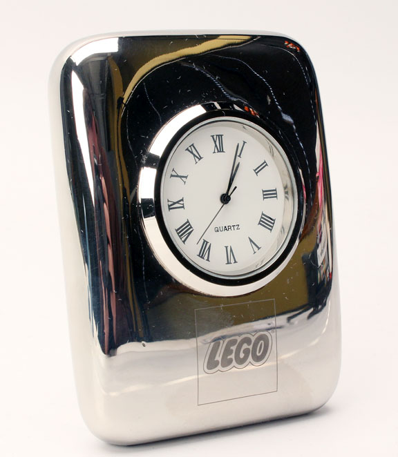 Desk Clock, Silver Plated