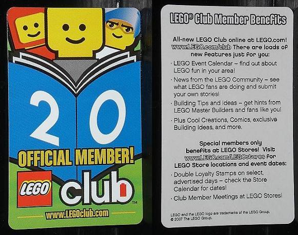LEGO Club - Official Membership Card