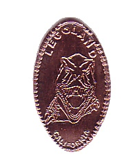 Pressed Penny - LEGOLAND California Tyrannosaurus rex Pattern