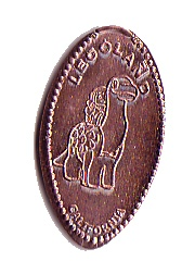 Pressed Penny - LEGOLAND California DUPLO Figure on Dinosaur Pattern