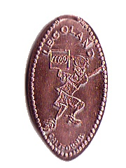 Pressed Penny - LEGOLAND California LEGO Maniac Pattern