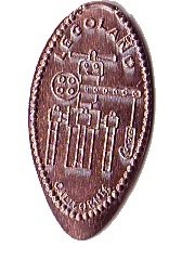 Pressed Penny - LEGOLAND California Kid Power Tower Ride Pattern