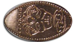 Pressed Penny - Bionicle Logo and Hau Nuva Mask Pattern