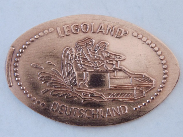 Pressed Euro Five Cent Piece - LEGOLAND Deutschland Wellenreiter Pattern