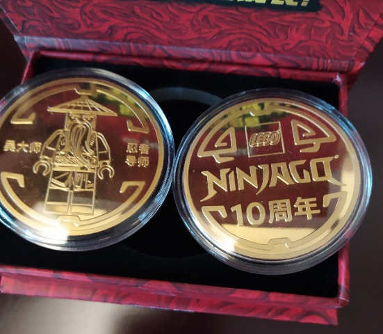 Coin, Gold NINJAGO Legacy 10th Anniversary Master Wu