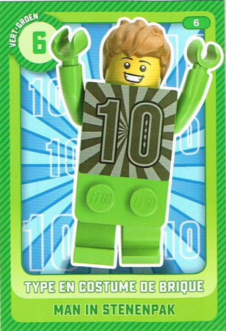 Create the World Trading Card #   6 Type en Costume de Brique / Man in Stenenpak (Belgian)