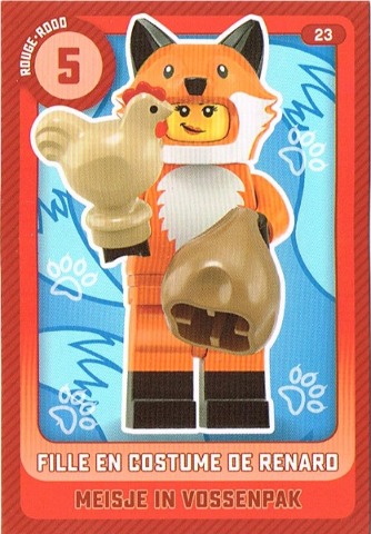 Create the World Trading Card #  23 Fille en Costume de Renard / Meisje in Vossenpak (Belgian)