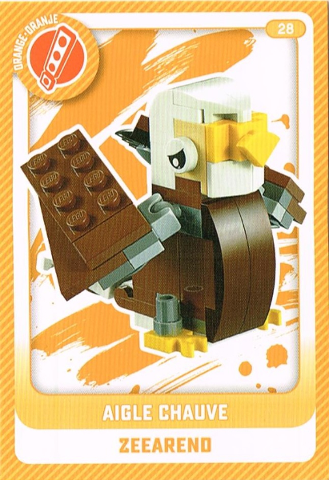 Create the World Trading Card #  28 Aigle Chauve / Zeearend (Belgian)