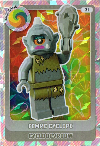 Create the World Trading Card #  31 Femme Cyclope / Cycloopvrouw (Belgian)