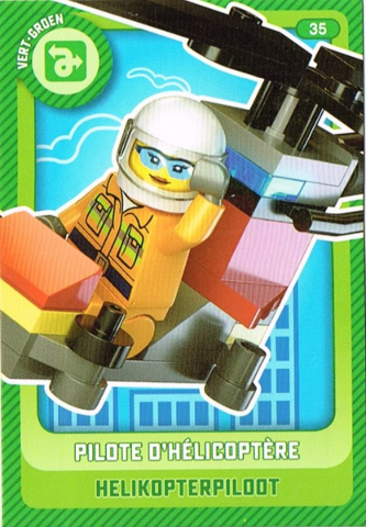 Create the World Trading Card #  35 Pilote D'Hélicoptère / Helikopterpiloot (Belgian)