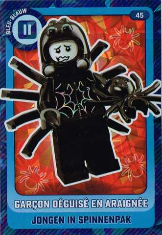 Create the World Trading Card #  45 Garçon Déguisé en Araignée/ Jongen in Spinnenpak (Belgian)