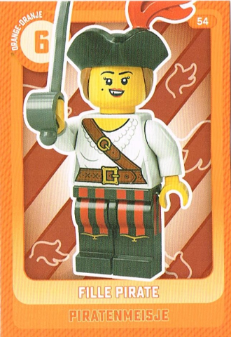 Create the World Trading Card #  54 Fille Pirate / Piratenmeisje (Belgian)