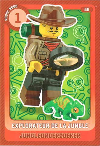Create the World Trading Card #  56 Explorateur de la Jungle / Jungleonderzoeker (Belgian)