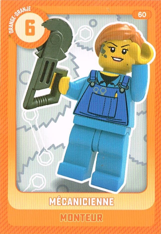 Create the World Trading Card #  60 Mécanicienne / Monteur (Belgian)