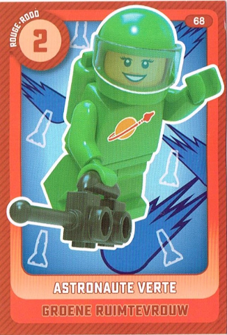 Create the World Trading Card #  68 Astronaute Verte / Groene Ruimtevrouw (Belgian)