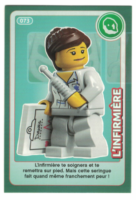 Create the World Trading Card #073 L'Infirmière (French)