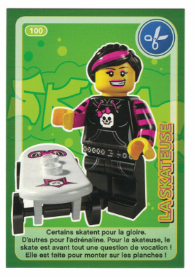 Create the World Trading Card #100 La Skateuse (French)