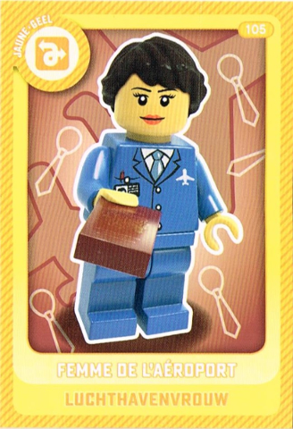 Create the World Trading Card # 105 Femme de L'Aéroport / Luchthavenvrvouw (Belgian)