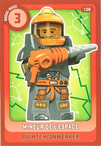 Create the World Trading Card # 136 Mineur de L'Espace / Ruimtemijnwerker (Belgian)