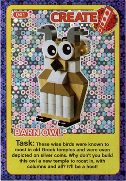 Create the World Incredible Inventions Trading Card #041 Create: Barn Owl