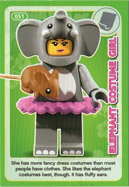 Create the World Incredible Inventions Trading Card #051 Elephant Costume Girl